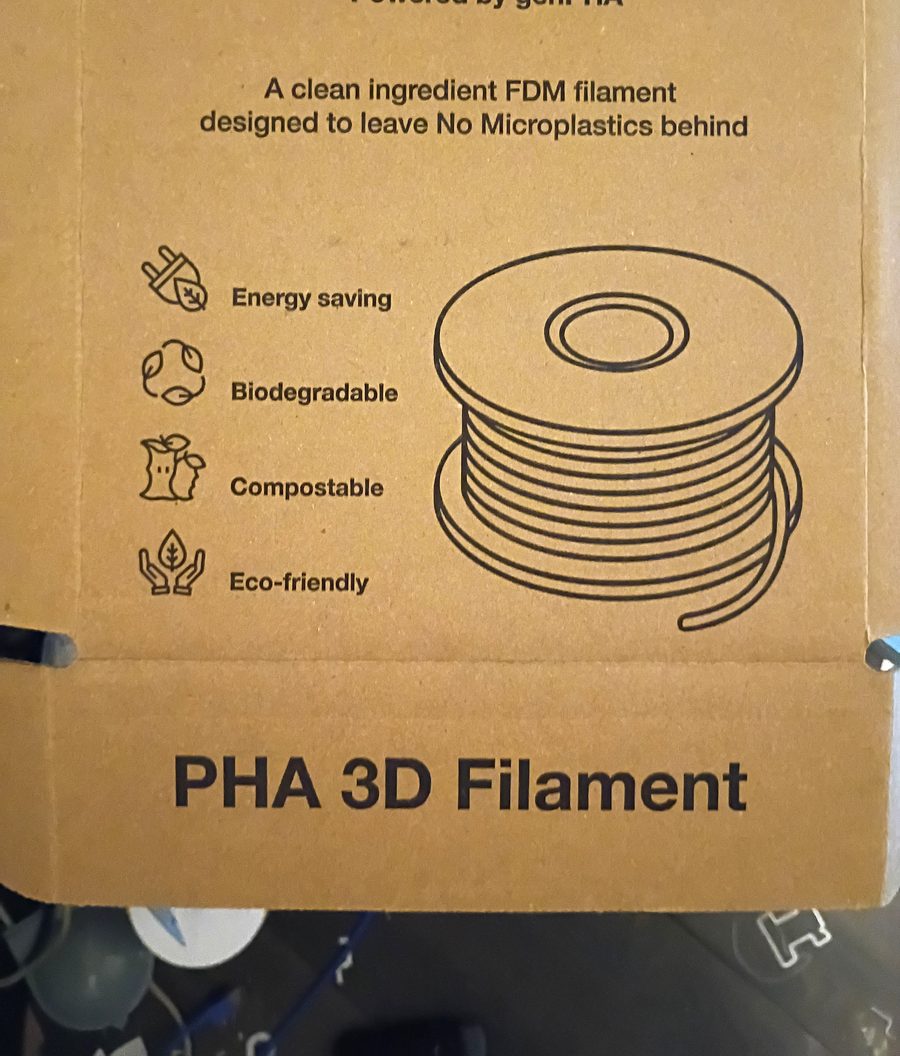 genPHA filament box — compostable, biodegradable, eco-friendly